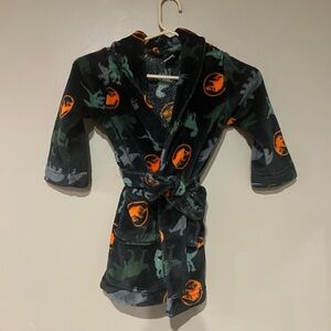 Jurassic World "Dino Stomp" Plush Boys Bath Robe Size 4